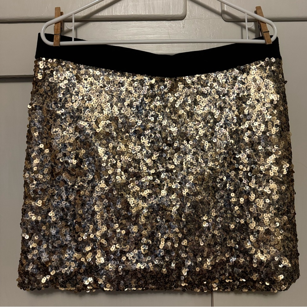 Gold sequin INC skirt
